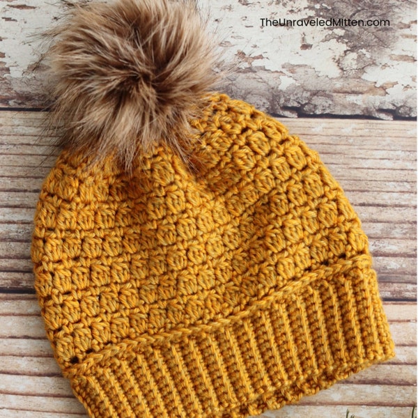 Crochet Hat Pattern | Arcadia Beanie Crochet Pattern| Digital Download Crochet Pattern | Toddler, Child and Adult sizes