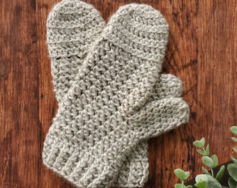 Simple Textured Crochet Mitten Pattern | Moon Dance Mittens | Adult Crochet Mitten Pattern