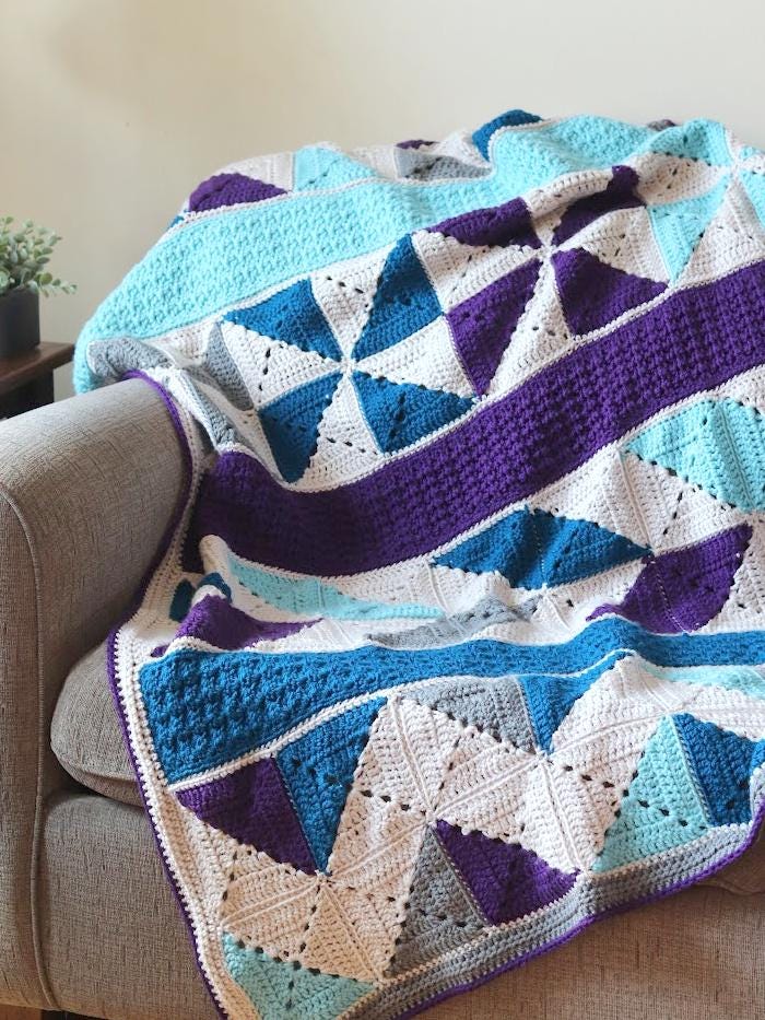 38 Beautiful Crochet Quilt Patterns You Will Want to Make 35 Winter Waves Throw Quilt Inspired Crochet