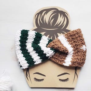Football Ear Warmer Crochet Pattern PDF | Sports Crochet Pattern | Team Spirit Crochet pattern