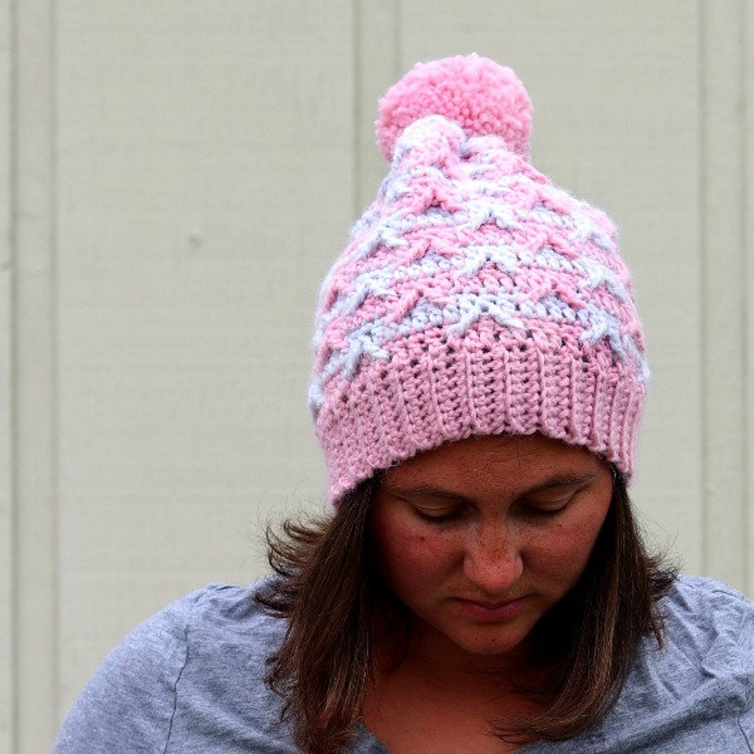 Mosaic Crochet Hat Pattern - Alpine Plaid Hat - The Unraveled Mitten