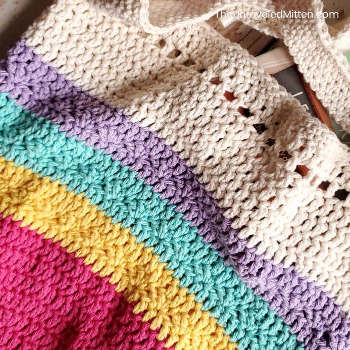 Easy Crochet Market Tote Pattern | BRIGHT DAYS Market Bag | Easy ...