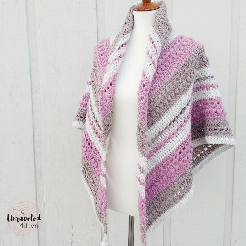 What You Love Shawl Crochet Pattern PDF Digital Download The Unraveled Mitten Triangle Shawl Triangle Scarf image 3