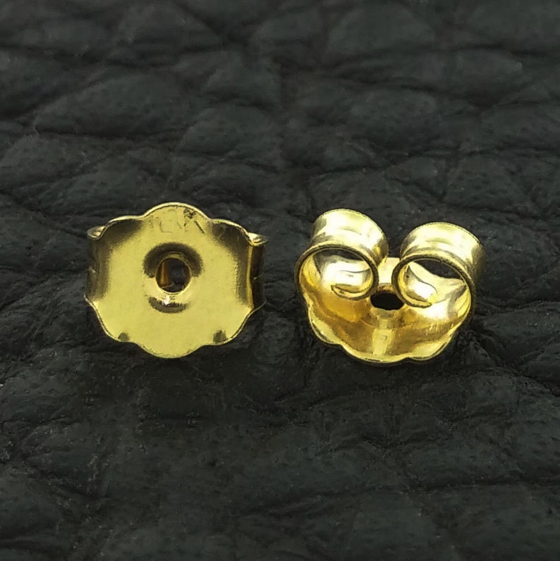 Yellow Gold Nugget Stud Earrings, Nugget Earrings, 14k Gold Nugget Earrings, Gold Nugget Stud Earrings, Round Nugget Earrings image 4