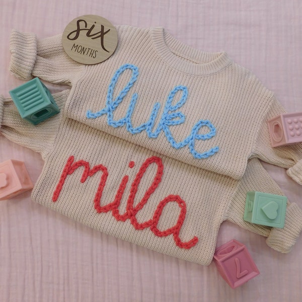 Baby and Toddler Embroidered Name Sweater