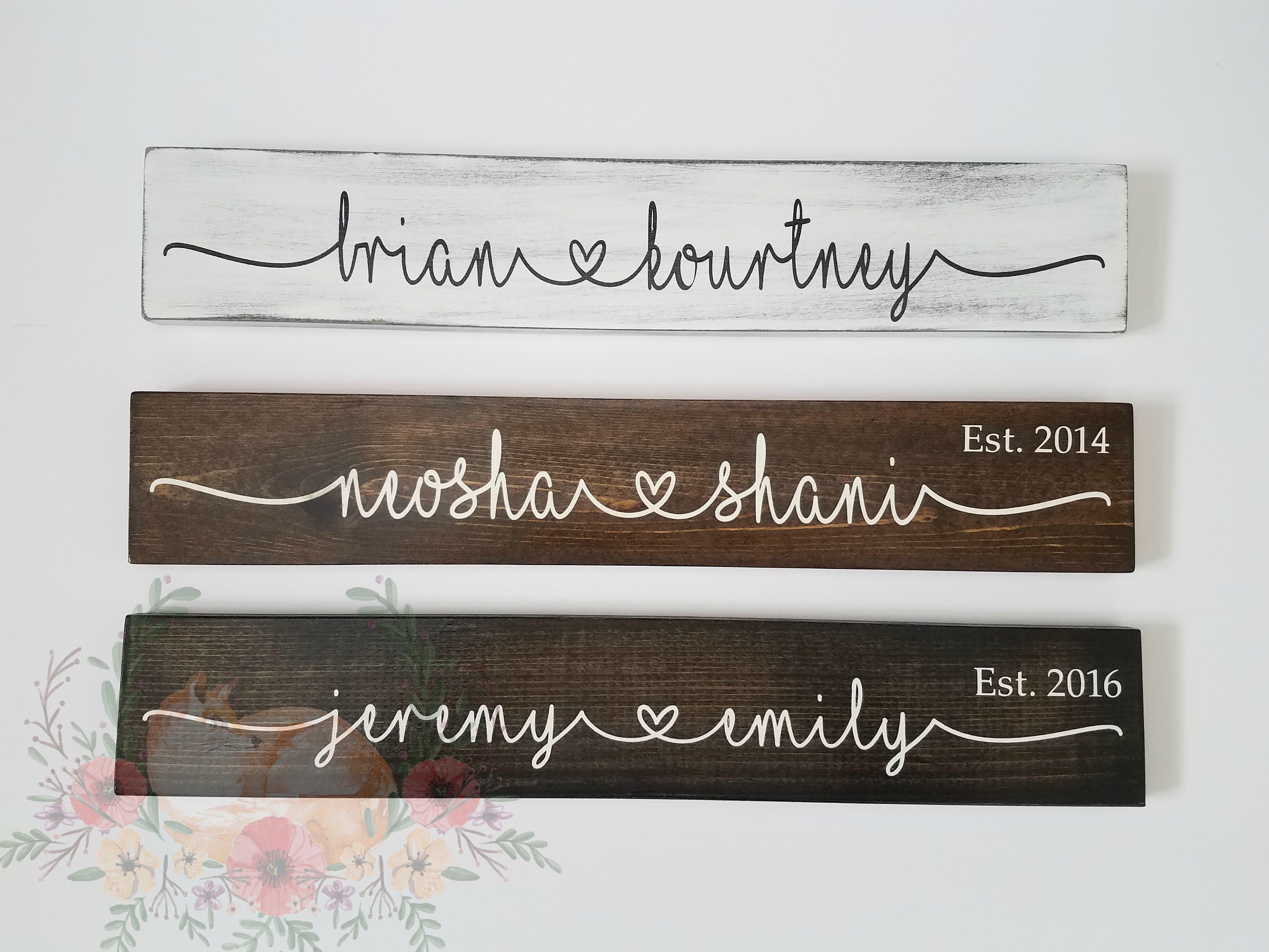 Painted Wooden Sign Pairs Together Romantic