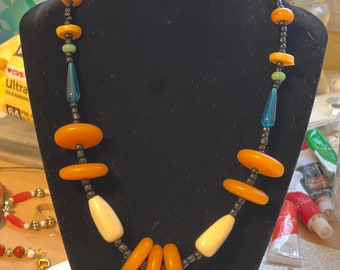 Gorgeous Handmade necklace Copal beads