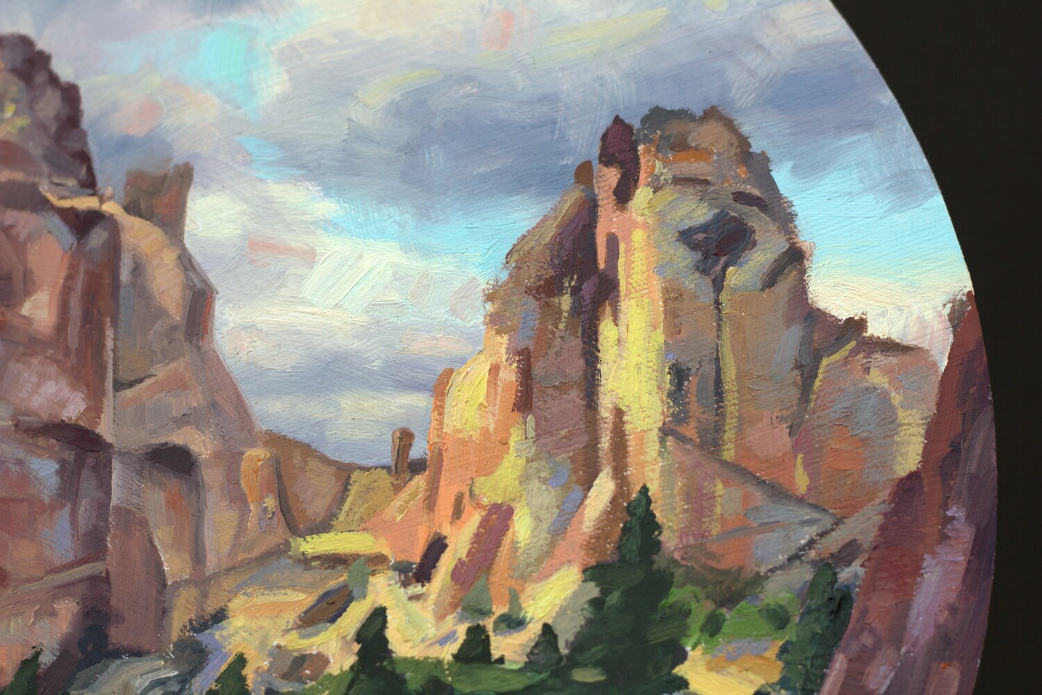 Smith Rocks Artwork Smith Rock State Park Landscape Painting Oil Painting Painting Oregon ...