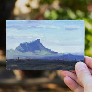 Pintura a óleo de paisagem do deserto em painel
