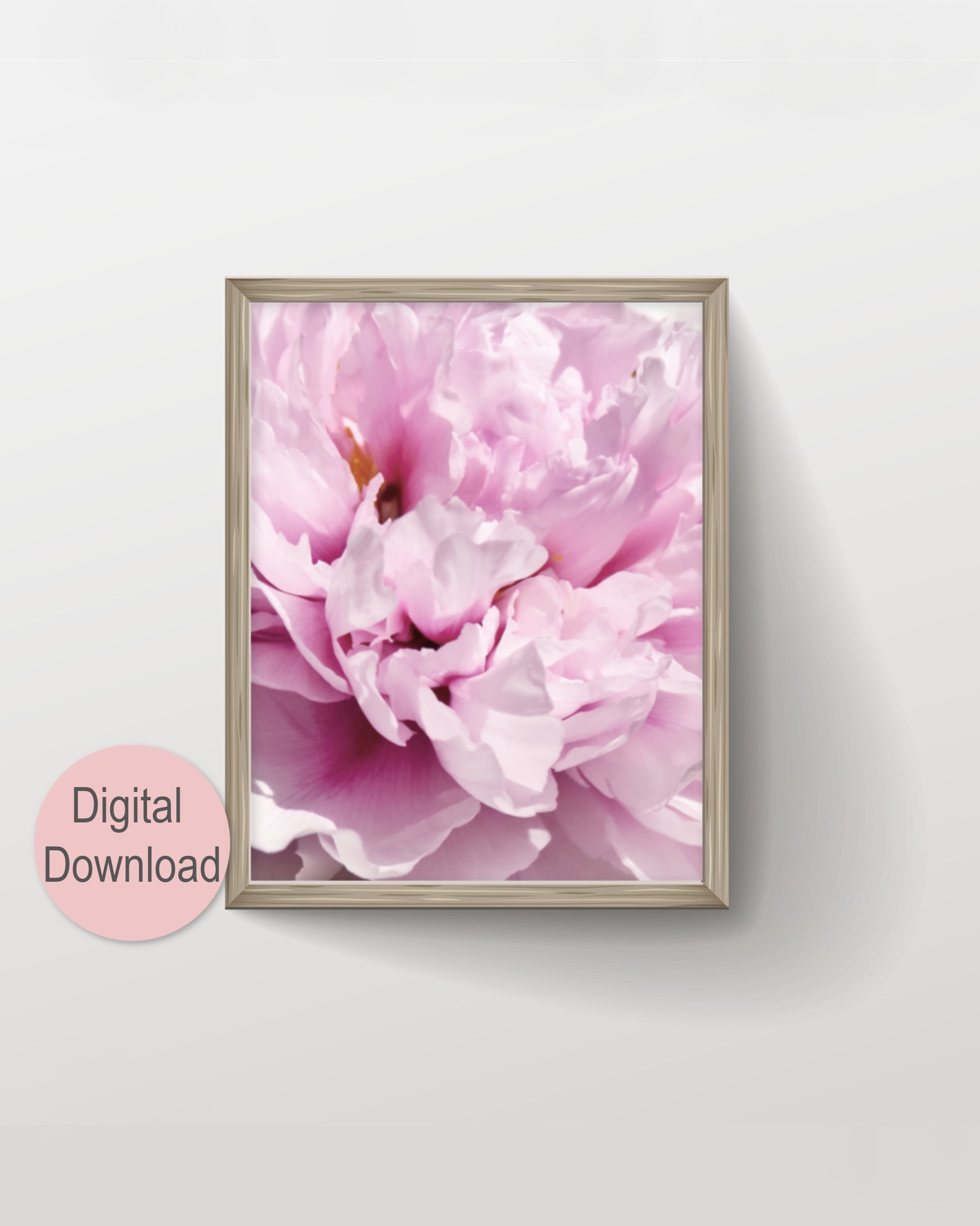 Home decoration Download Pink Flower Poster Digital image printable Modern Art Minimalist commercial use