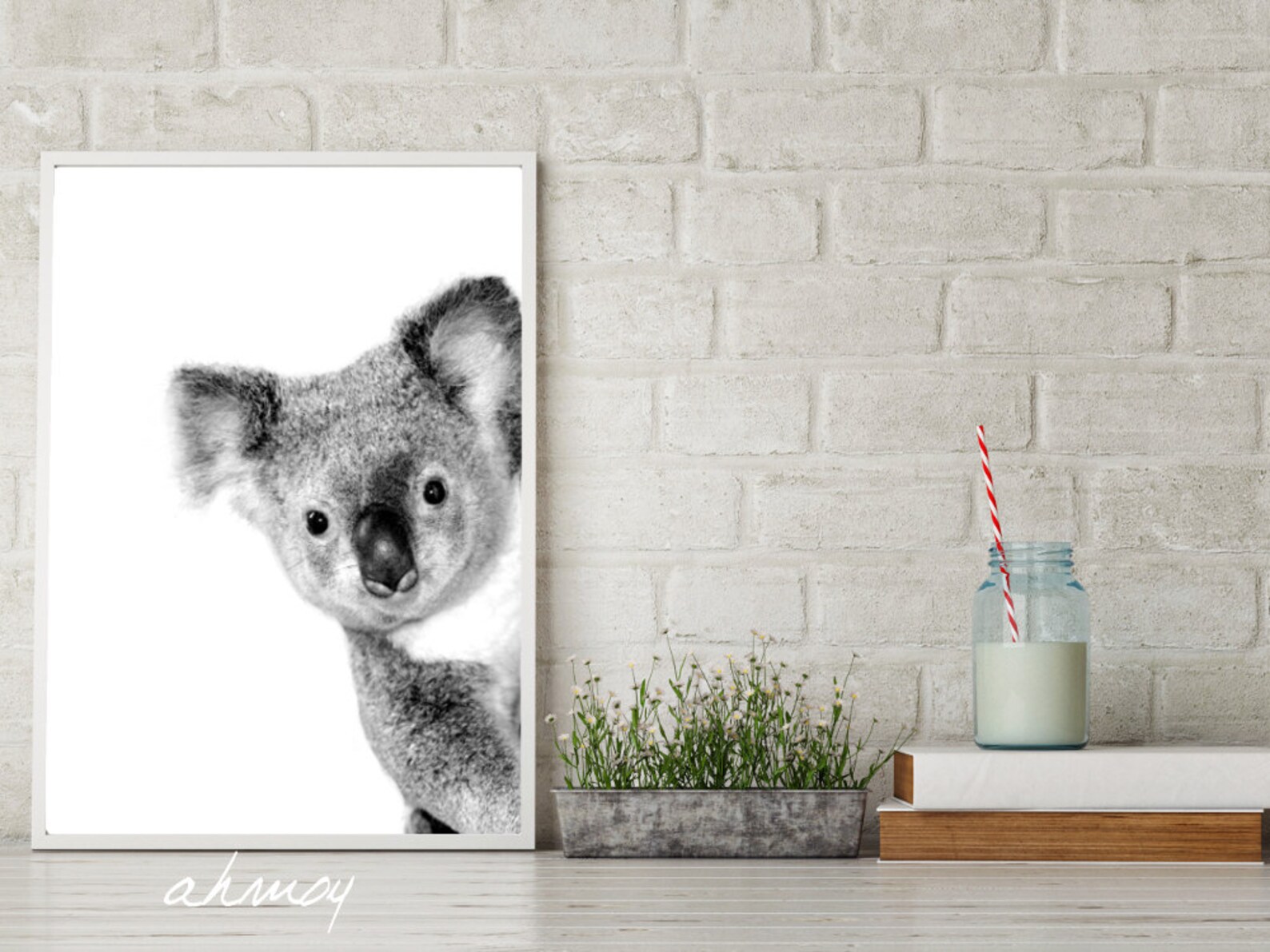 Peekaboo Koala Cute Koala Nursery Printable Wall Art Instant Etsy