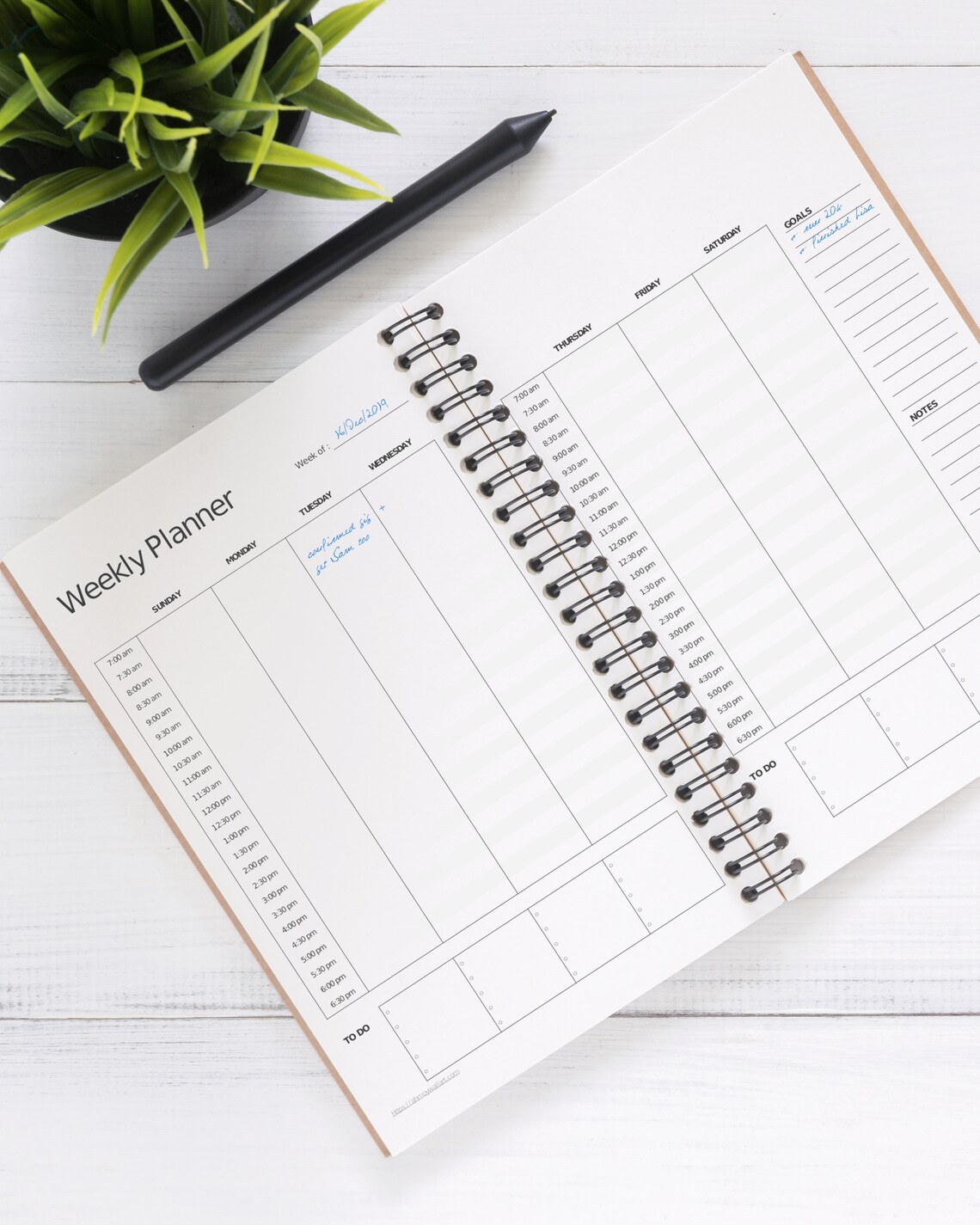 Vertical Weekly Printable Planner Digital Download Undated - Etsy Singapore