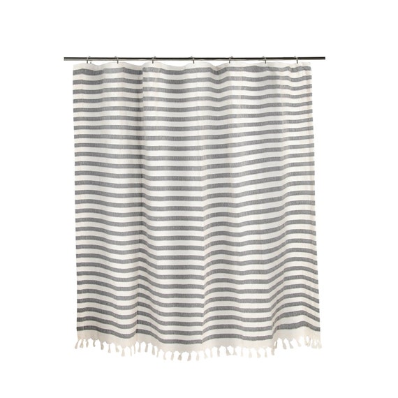 Amalfi Awning Stripe Shower Curtain | Etsy