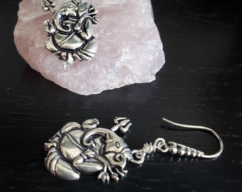 Sacred Ganesha Sterling Silver Earrings