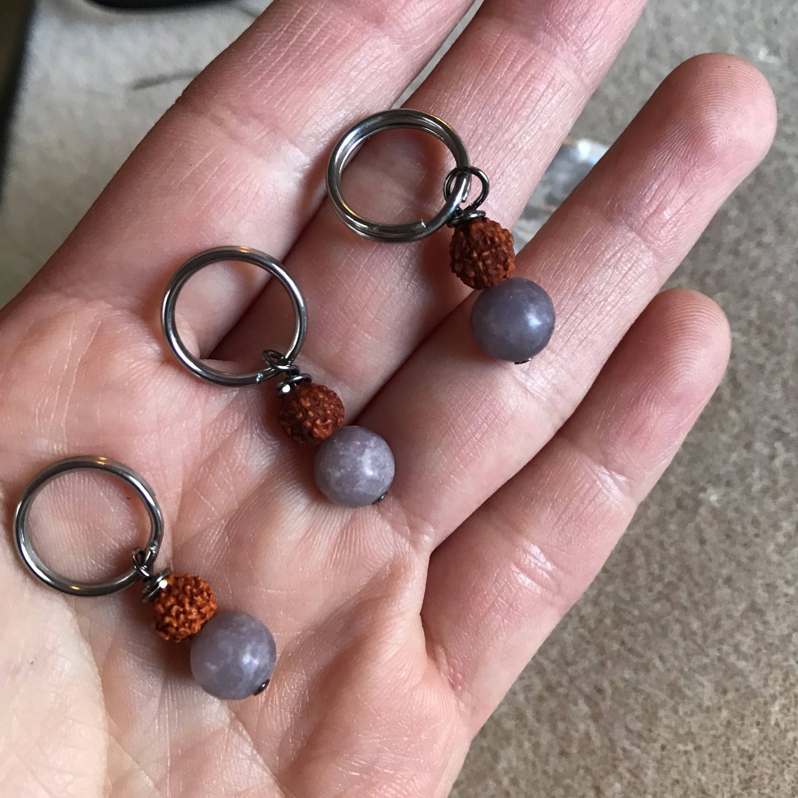 Dog and Cat Jewelry Lilac Lepidolite and Rudraksha for Etsy