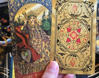 RARE and UNIQUE Ombre Metallic Glitter Foil Tarot Deck