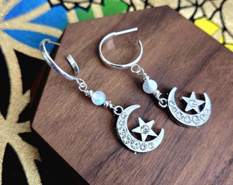Serenas Moonstone Fantasy Earrings