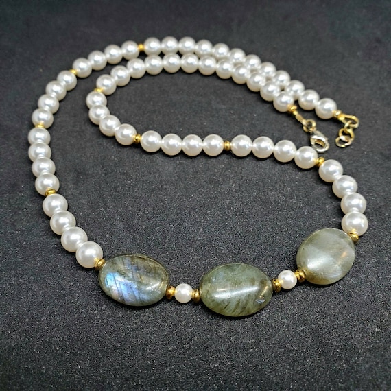 Vegan pearl shop necklace