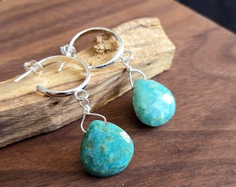Mystical Amazonite Earrings for Fairy Magic and Heart Chakra Activation