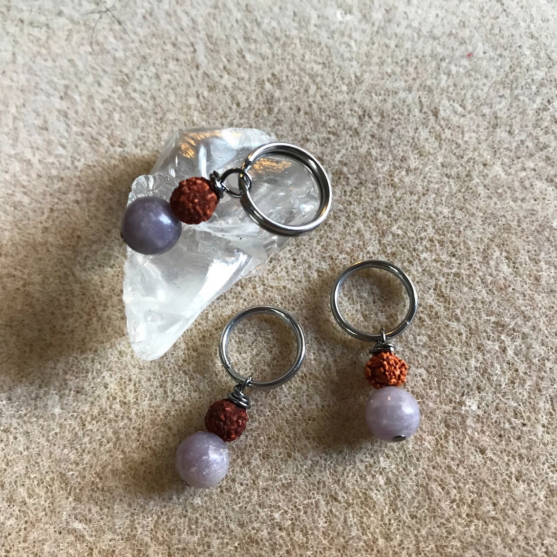 Dog and Cat Jewelry Lilac Lepidolite and Rudraksha for Etsy