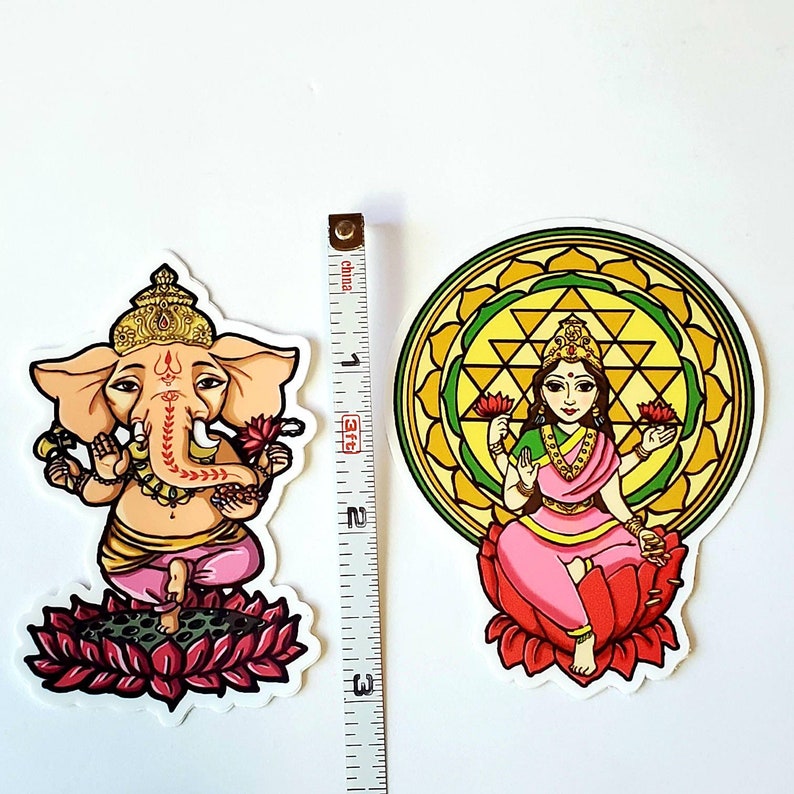 HOLOGRAPHIC Ganesha Sticker, Eternal Blissed Logo, Ganesh decal, Hindu God Sticker, Elephant, Buddha, Yoga, Ganesh Stickies image 3