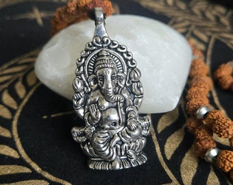 108 Rudraksha Beads Ganesha Mala Necklace