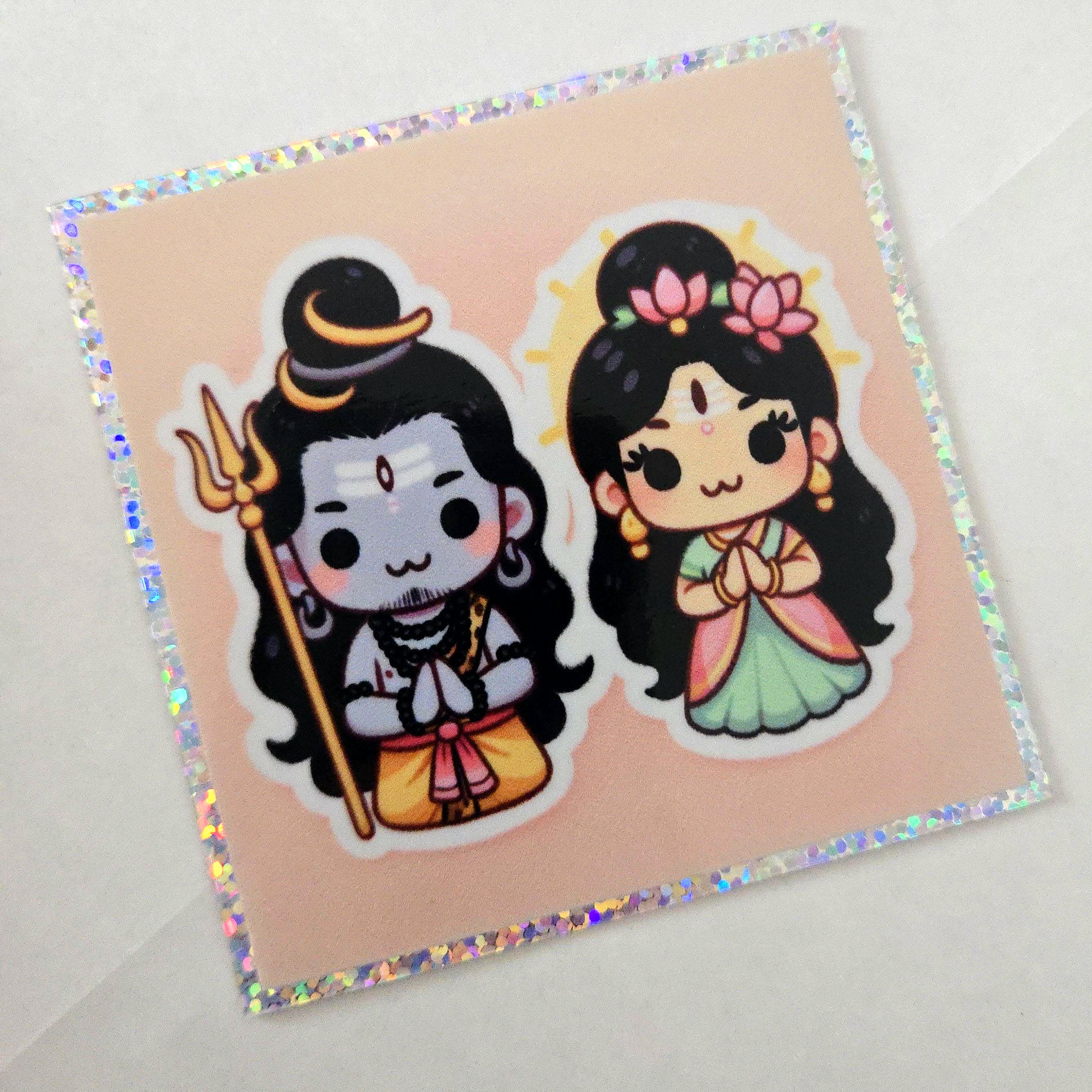Cute Shiva Sticker - Holographic Effect - Etsy