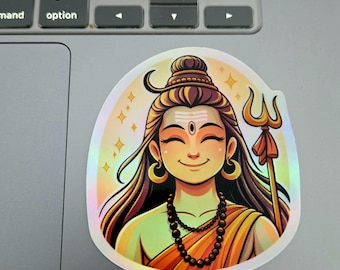 Cute Shiva Sticker - Holographic effect