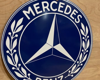 AMG Black Mercedes Benz Retro Style Reproduction Garage Sign