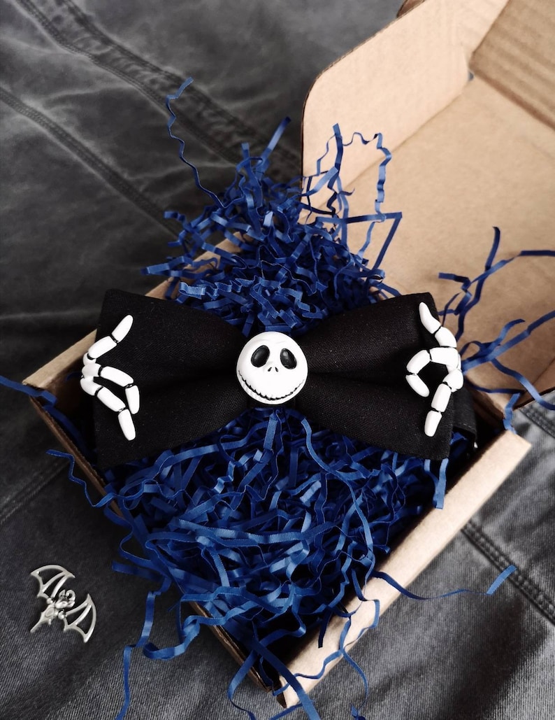 Jack Skellington Bow Tie Bowtie Men Gentleman Tim Burton The Etsy