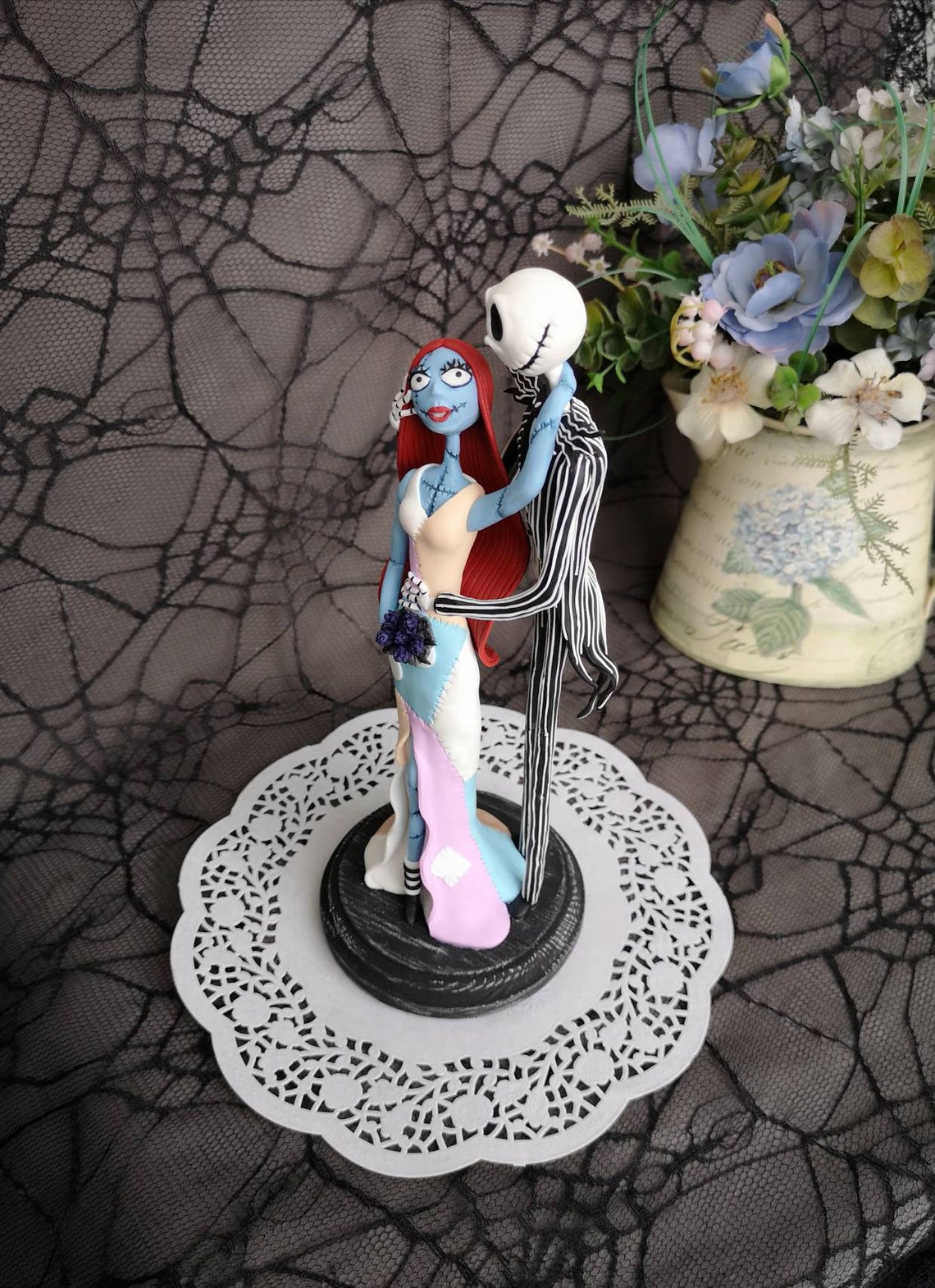 Jack and Sally Wedding Cake Topper Nightmare Before Christmas | Etsy