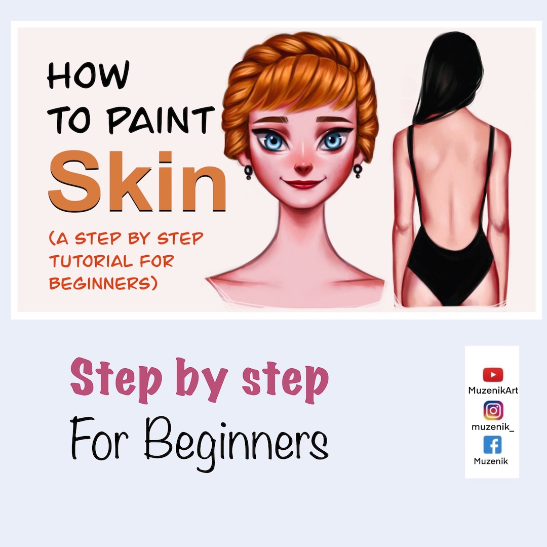 Procreate Tutorial/ How to Paint Skin A Step by Step Etsy