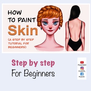 Procreate tutorial: How to Paint Skin - A step by step Procreate Guide for beginners by Muzenikart Tutorial