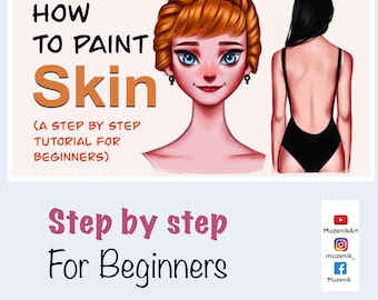 Procreate tutorial: How to Paint Skin - A step by step Procreate Guide for beginners by Muzenikart Tutorial