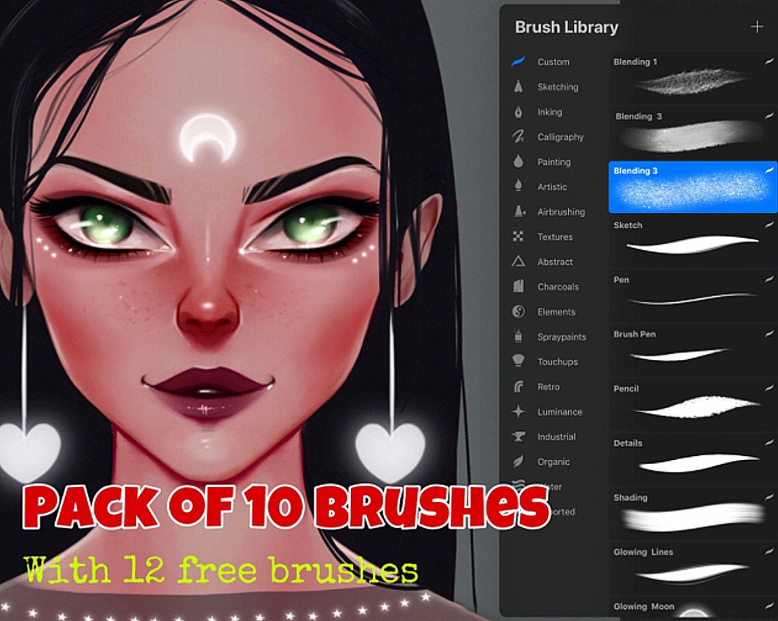 PROCREATE PAINTING Brushes/procreate Blending Brushes/muzenik Etsy India