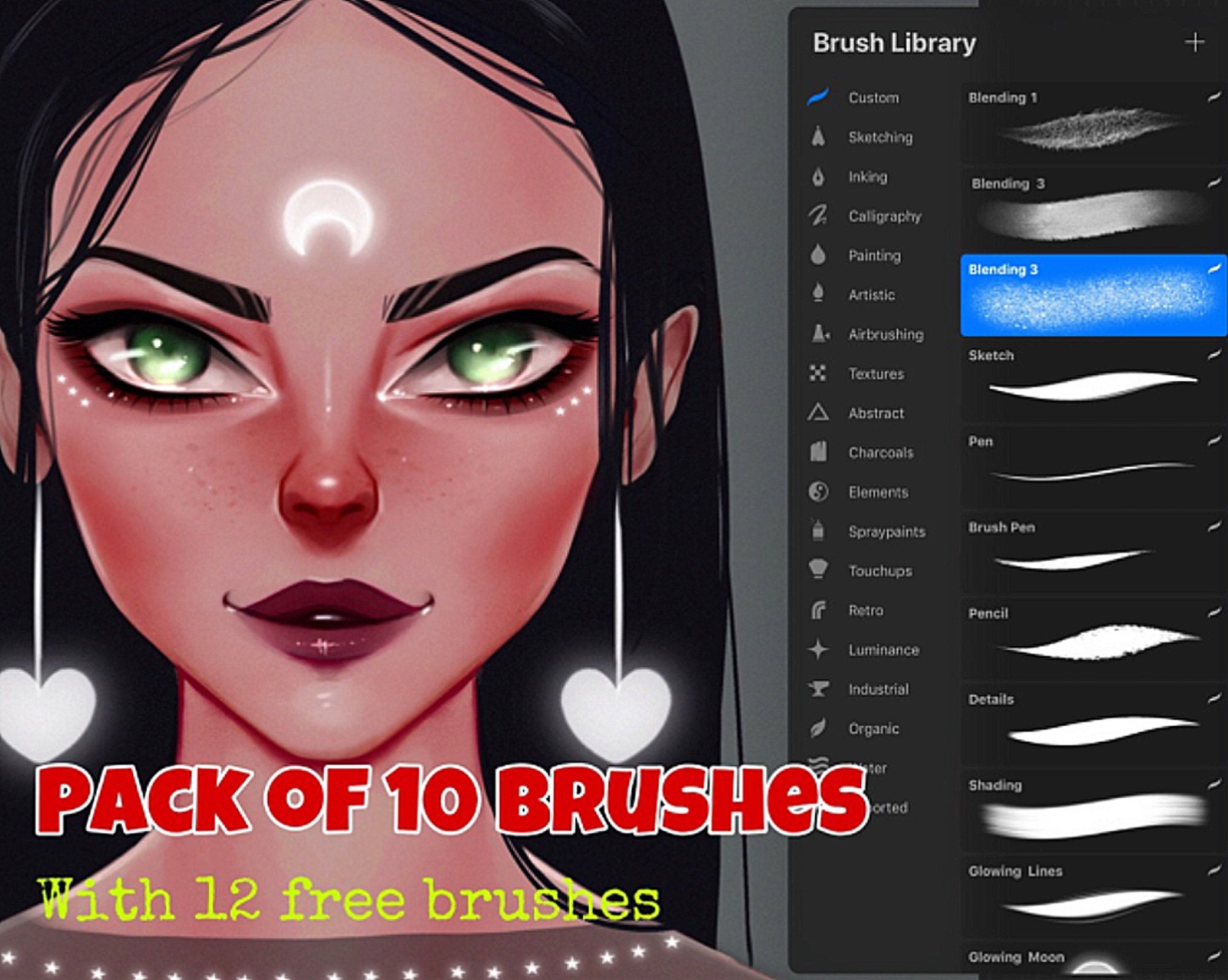 PROCREATE PAINTING Brushes/procreate Blending Brushes/muzenik Etsy India