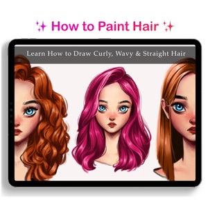 Procreate tutorial/How to Paint Hair for Beginners/ Digital art tutorial/ Muzenik Art tutorial
