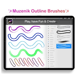 Procreate Outline Brush Set: Fun Lettering Brushes (Set of 5)