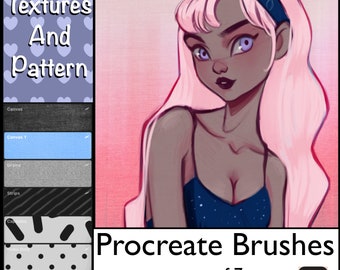 Procreate Texture Pattern Brushes: Muzenik Art (Set of 7)