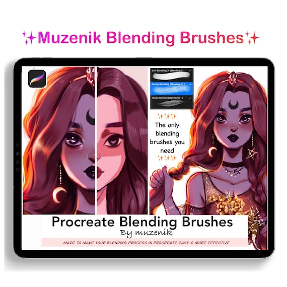 Procreate Blending Brushes: Muzenik Brush Set of 3