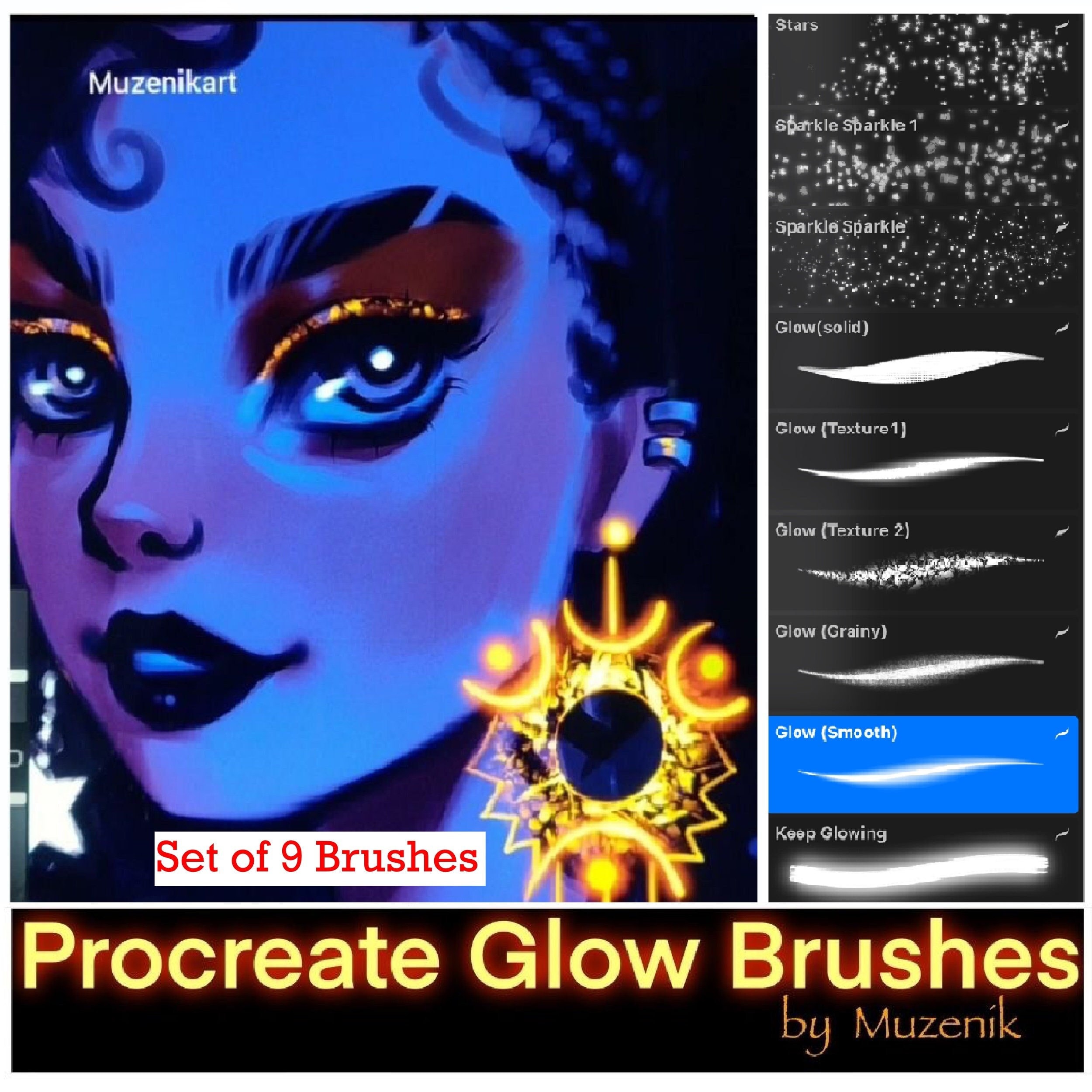 procreate glow brushes free
