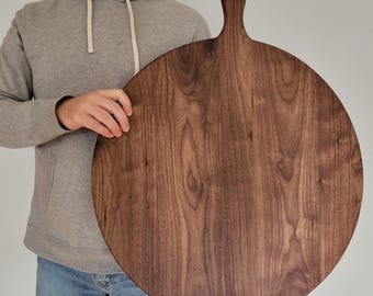 Large Charcuterie Board / Black Walnut / Round Paddle Board