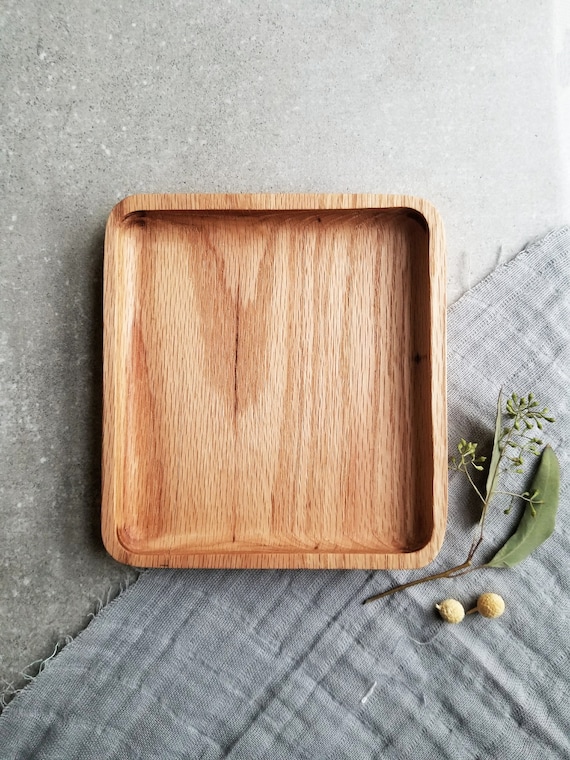 Wood Tray / Red Oak / Catchall + Valet Tray - Etsy