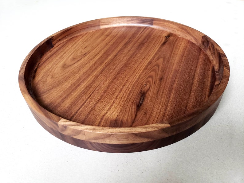 Round Wood Tray / Black Walnut / Charcuterie Board / Circle Etsy