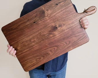 Charcuterie Board / Black Walnut / Large Paddle Board