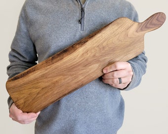 Charcuterie Board / Black Walnut / Paddle / One-of-a-Kind