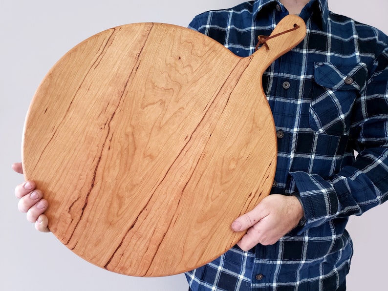 Large Charcuterie Board / Cherry / Round Paddle Board image 2