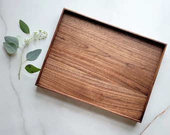 Wood Tray / Black Walnut / Shallow Valet + Catchall Tray