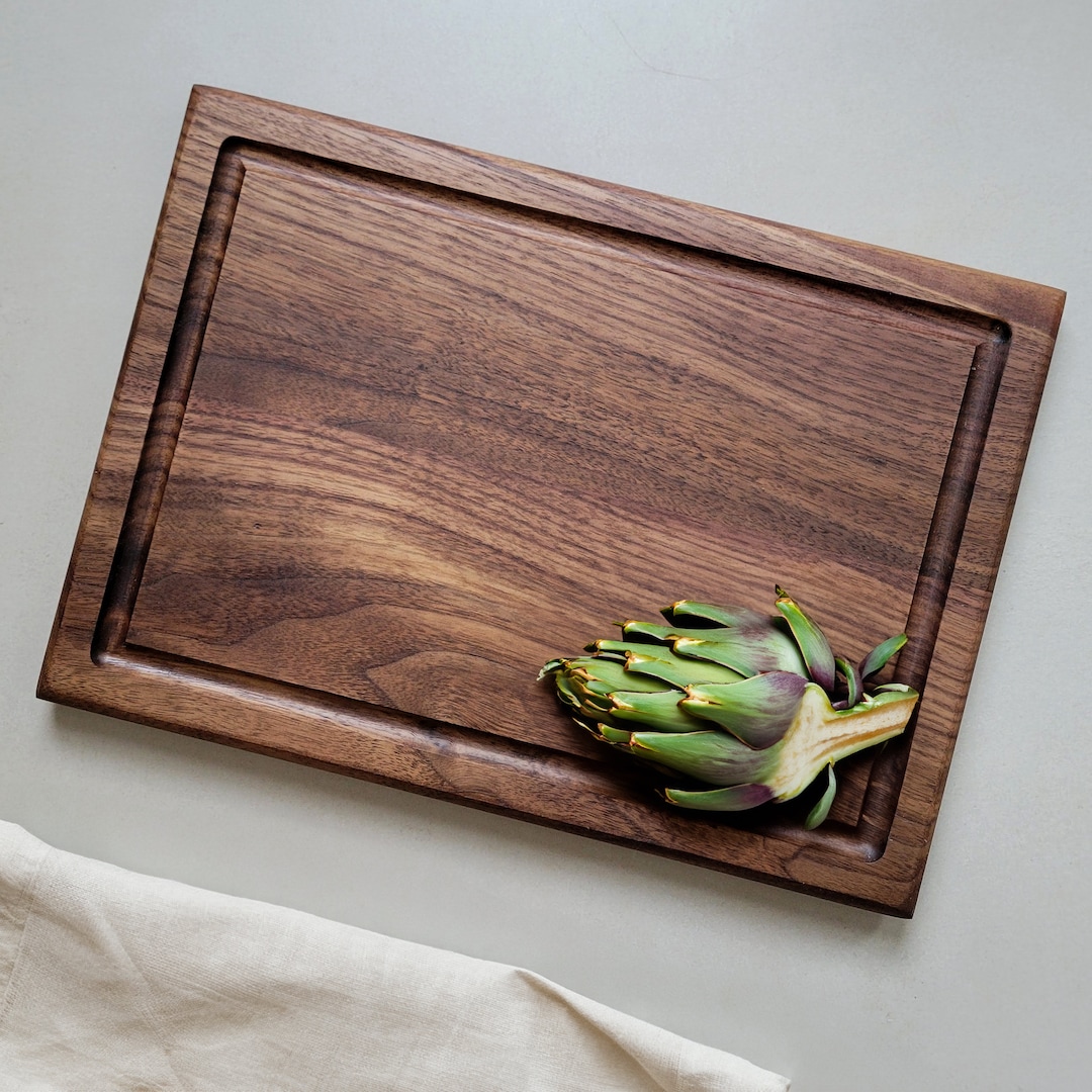 Cutting Board / Black Walnut / Charcuterie / Juice Groove - 14 x 18, Yes