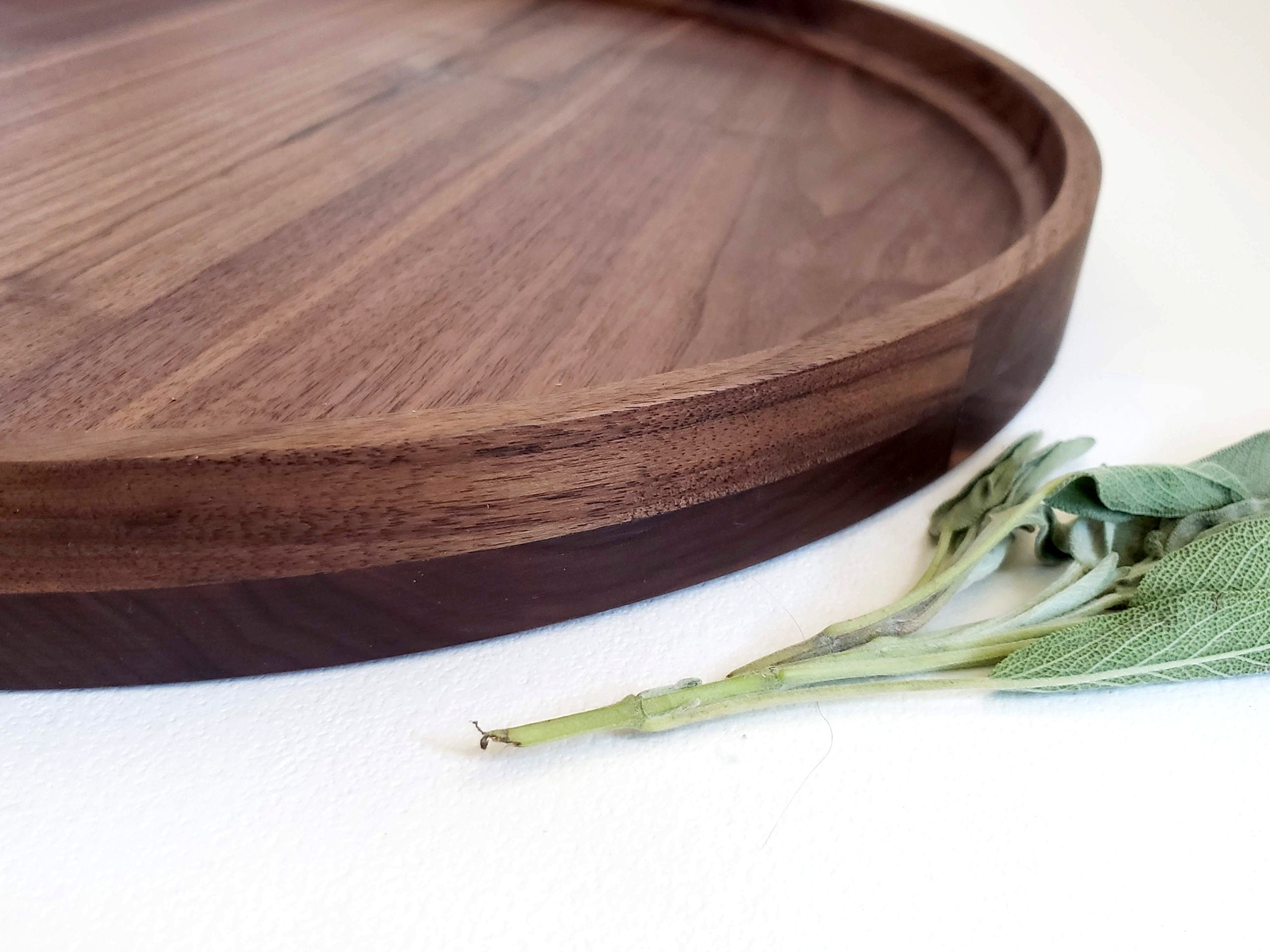 Round Wood Tray / Black Walnut / Charcuterie Board / Circle Etsy